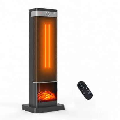 24-Inch Electric Space Heater with Oscillation, 1500W Portable Indoor Heating