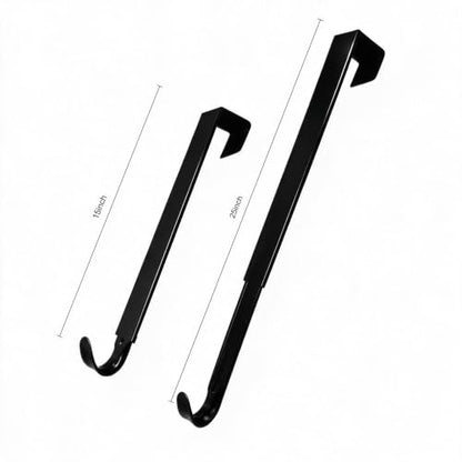 Adjustable Wreath Hanger for Front Door - Over-the-Door Hook 15-25 Inches