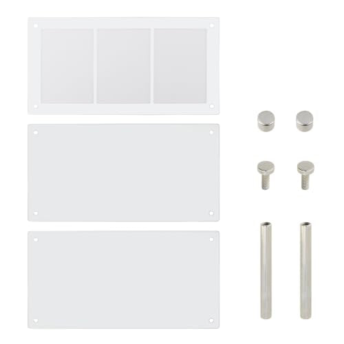 Acrylic Photo Frame with 3 Card Slots - Horizontal Vertical Display Stand