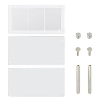 Acrylic Photo Frame with 3 Card Slots - Horizontal Vertical Display Stand