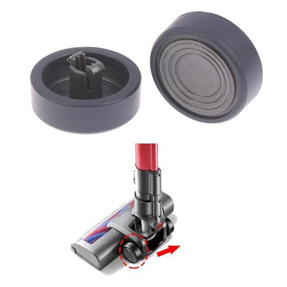 Vacuum Cleaner Wheel Replacement Set - 2 Black Rollers for Floor Brush Attachments