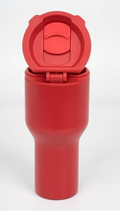 Insulated Travel Tumbler - 28oz Stainless Steel in Crimson with Secure Lid