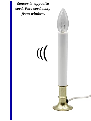 Electric Window Candle Lamp with Brass Base - Dusk to Dawn Sensor - 6 Pack - Original