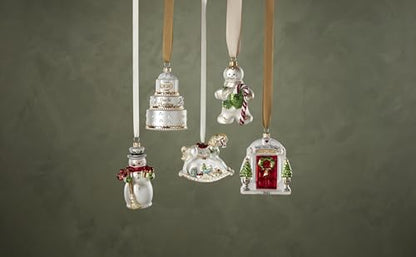 Lenox 2026 Retro Blown Glass First Christmas Wedding Ornament - Cake Variation