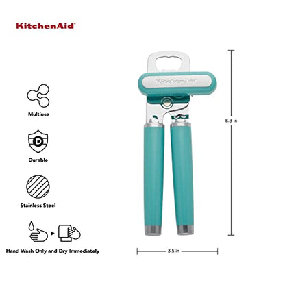 KitchenAid Classic Multifunction Can Opener / Bottle Opener, 8.34-Inch, Aqua Sky