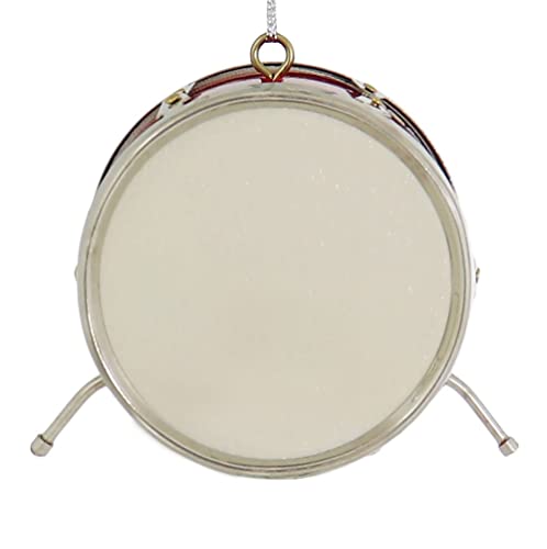 Christmas Ornament - Red Wood and Brass Bass Drum Miniature Decor