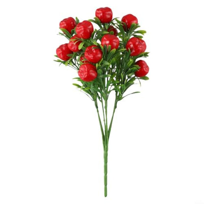 Artificial Orange Fortune Fruit Branches - 7-Branch Decor for Weddings & Events (Apples Variation)