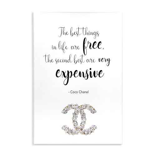 Stupell Industries Second Best Things in Life Quote Fashion Brand Glam Text, Designed by Ziwei Li Art, 10 x 15, Wall Plaque