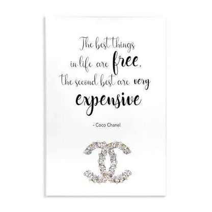 Stupell Industries Second Best Things in Life Quote Fashion Brand Glam Text, Designed by Ziwei Li Art, 10 x 15, Wall Plaque