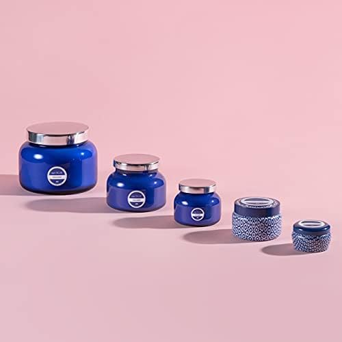 Capri Blue Scented Candles - Luxury Soy Wax Blend Jar Candle - Citrus, White Musk & Patchouli - Blue Jean (8 oz)