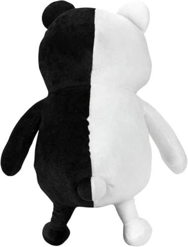 Monokuma Plush Pillow - Black and White Anime Stuffed Toy for Cosplay & Home Decor 9.84 Inch