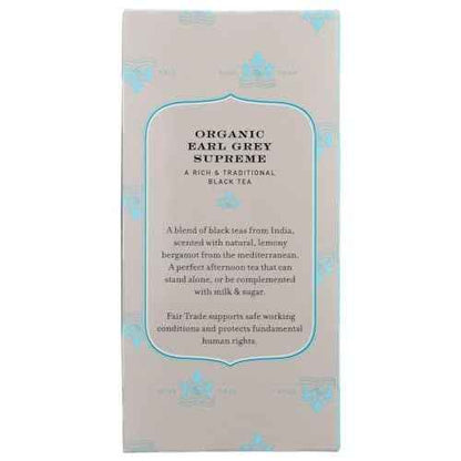 Harney & Sons Premium Tea, Organic Earl Grey Supreme Black Tea, Individually Wrapped Tea Bags, 20/box