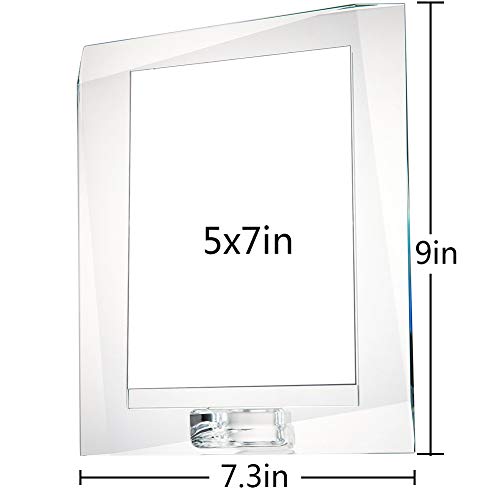 5x7 Crystal Picture Frame with Gift Box - Decorative Photo Frame for Wedding & Home Gifts