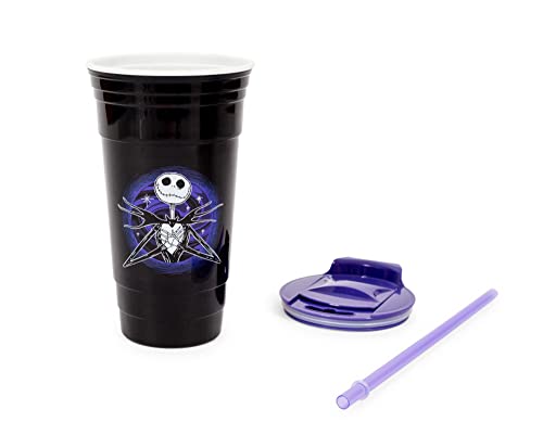 Nightmare Before Christmas 32oz Plastic Tumbler with Lid & Straw - Jack Skellington
