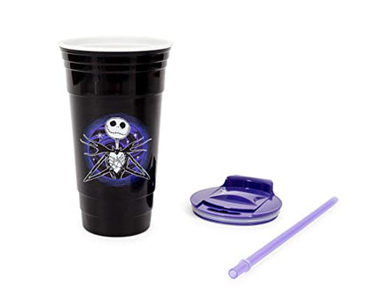 Nightmare Before Christmas 32oz Plastic Tumbler with Lid & Straw - Jack Skellington