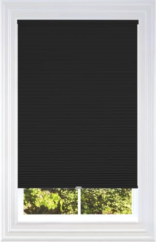 Cordless Cellular Shade Black Custom Size - BlindsAvenue