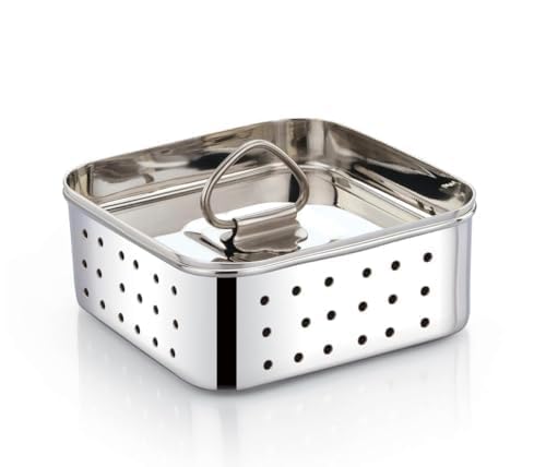 Durable Stainless Steel Square Paneer Maker – 350ml for Perfect Homemade Cheese
