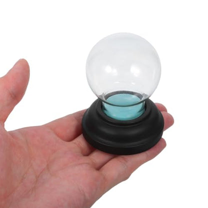 Set of 2 Empty Glass Snow Globes with Resin Bases for DIY Craft Projects