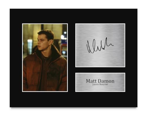 Matt Damon Signed Autograph Photo The Bourne Identity US Letter Unframed