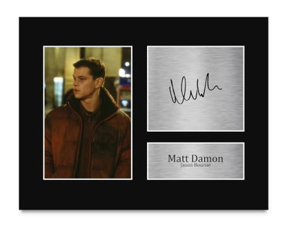 Matt Damon Signed Autograph Photo The Bourne Identity US Letter Unframed