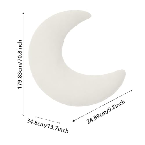 Crescent Moon Body Pillow - Blue, Supportive Full Body Sleep Cushion