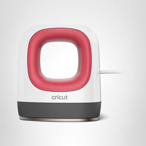 Cricut EasyPress Mini Heat Press for Pressing Small Objects Like Shoes, Stuffed Animals, Hats & More, 3 Heat Settings & Precision Tip, Ceramic-Coated Heat Plate, Compact & Lightweight, Raspberry
