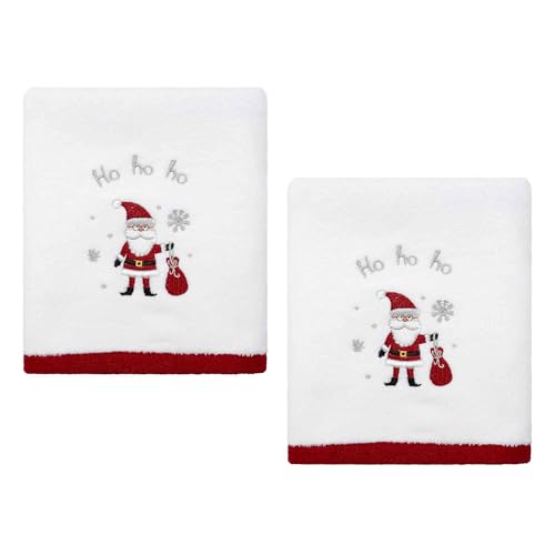 2 Pack Christmas Hand Towels - Soft & Absorbent Cotton Holiday Decor