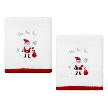 2 Pack Christmas Hand Towels - Soft & Absorbent Cotton Holiday Decor