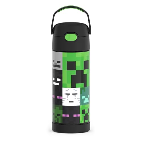 THERMOS 410mL Stainless Steel Licensed FUNtainer® Bottle, Minecraft, 14 oz