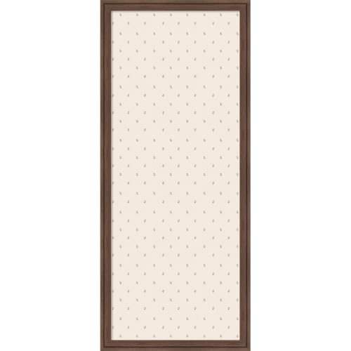 Blue Floral Magnetic Board 36x12 Wall Organizer with Brown Frame - Kate and Laurel