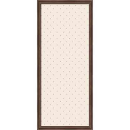 Blue Floral Magnetic Board 36x12 Wall Organizer with Brown Frame - Kate and Laurel