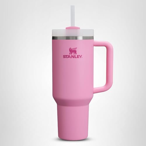 STANLEY Quencher H2.0 Tumbler with Handle and Straw 30 oz | Flowstate 3-Position Lid | Cup Holder Compatible for Travel | Insulated Stainless Steel Cup | BPA-Free | Peony