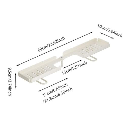 Rotatable Bathroom Sink Organizer Shelf White - Adjustable, No-Drill Drainage