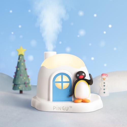 Cute Pingu Desk Humidifier with Night Light - Portable Water Misting Device