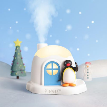 Cute Pingu Desk Humidifier with Night Light - Portable Water Misting Device
