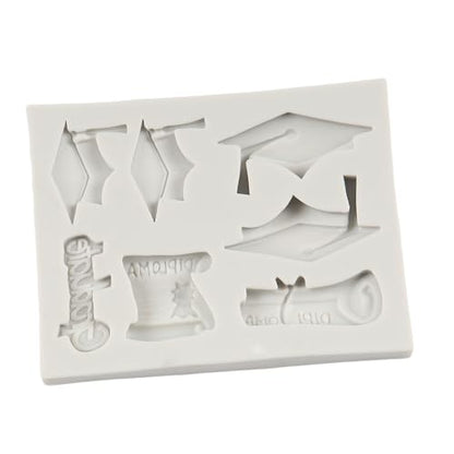 Graduation Cap and Diploma Silicone Mold Set - Style B