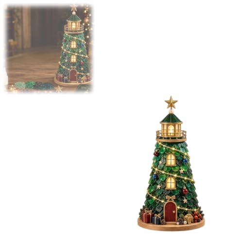 Christmas DIY Lighted Sea Glass Kit - Holiday Craft with Built-in Lights and Sea Glass Pieces