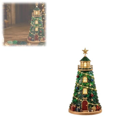 Christmas DIY Lighted Sea Glass Kit - Holiday Craft with Built-in Lights and Sea Glass Pieces