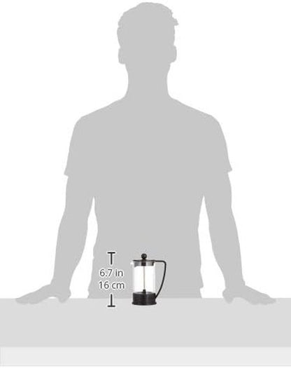Bodum 12oz Brazil French Press Coffee Maker - High-Heat Borosilicate Glass, Black Finish
