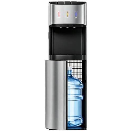 Manastin Bottom Loading Water Cooler Dispenser Gloss Silver - 3/5 Gallon
