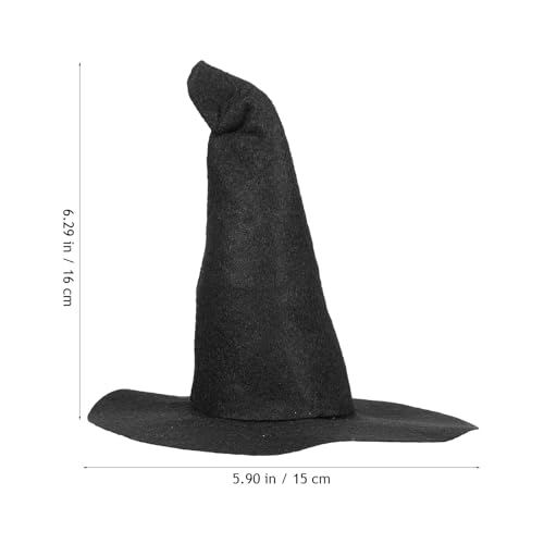 Mini Witch Hats 2-Pack - Black 6.3 Inch Pet & Decor Halloween Accessories