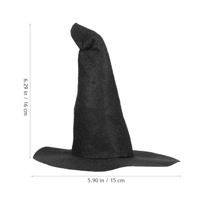 Mini Witch Hats 2-Pack - Black 6.3 Inch Pet & Decor Halloween Accessories