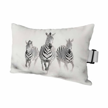 Outdoor Lumbar Pillow 12x20 Inch Black White Waterproof Throw Pillow Cover with Insert - Farmhouse Style, Supportive Headrest for Patio, Travel, Office, Car (Black, White, Ash Gray, Charcoal / Pack of 1)