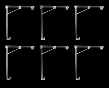 Vertical Blind Valance Clips - Clear Plastic Replacement Brackets for 3.5-Inch Slats