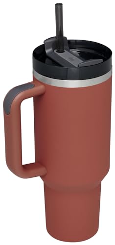 STANLEY Quencher H2.0 Tumbler with Handle and Straw 40 oz | Flowstate 3-Position Lid | Cup Holder Compatible for Travel | Insulated Stainless Steel Cup | BPA-Free | Red Rust