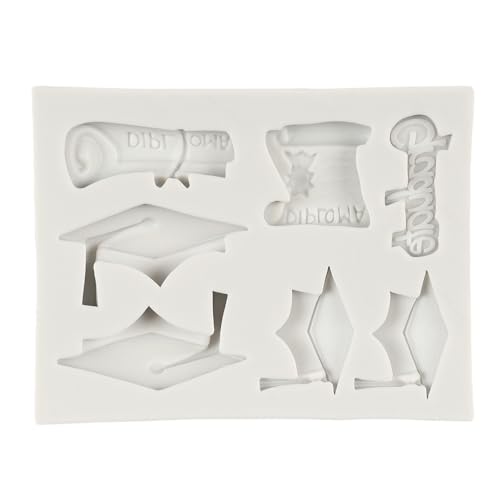 Graduation Cap and Diploma Silicone Mold Set - Style B