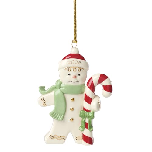 Gingerbread Man Ornament with Candy Cane - 2026 Holiday Decor