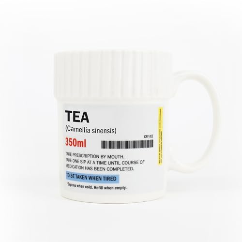 Modern Gift Republic Pill Pot Tea Mug - Multicolor Ceramic Tea Cup