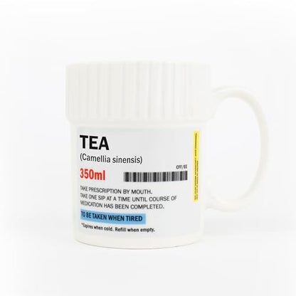 Modern Gift Republic Pill Pot Tea Mug - Multicolor Ceramic Tea Cup