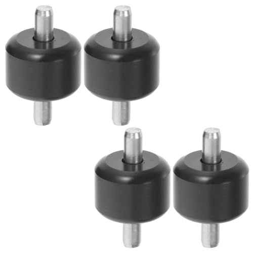 4 Pack Vacuum Replacement Wheels Black Plastic Rollers